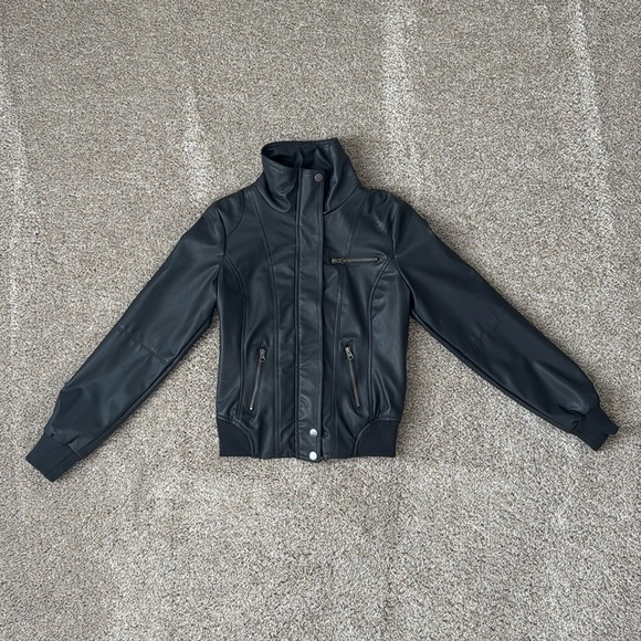 Miss London Faux Leather Jacket - Picture 1 of 11